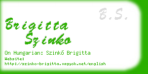 brigitta szinko business card